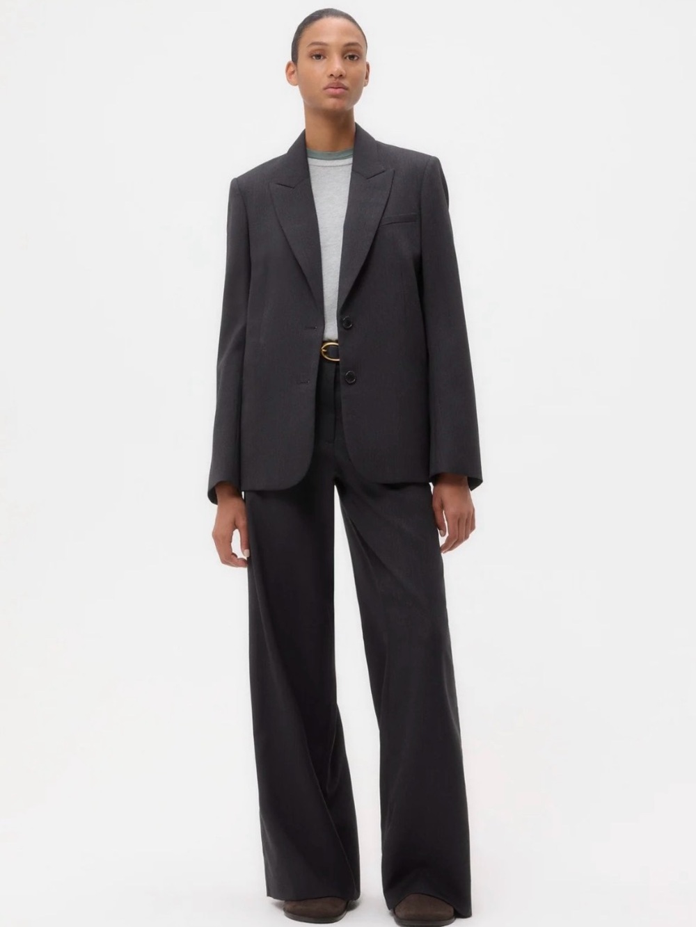 TWP Perfect Boyfriend Blazer in Micro Herringbone Suiting size XXS